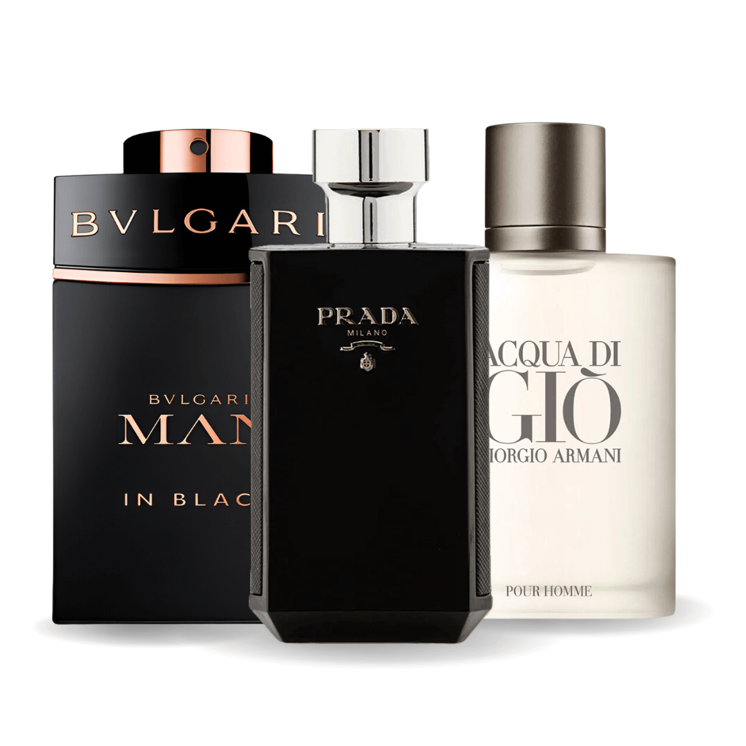 Set 3 Düfte Bvlgari Man In Black, Giorgio Armani Acqua Di Giò, L’Homme Prada Intense 100ml